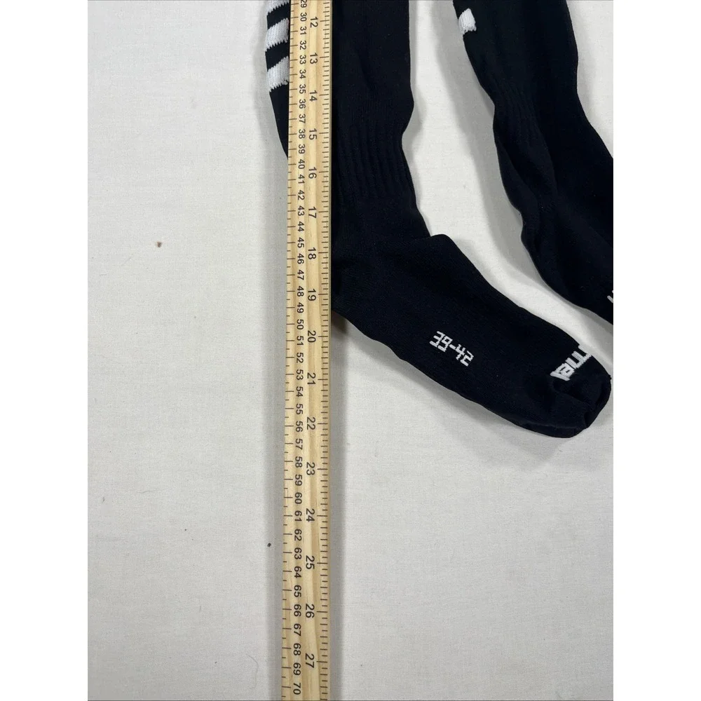 Black Athletic Knee High Socks Size 39-42 Compression Style Sports Training